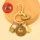 FuAttract Fortune Protection Energy Flow Chinese Zodiac Brass Keychain - Horse - image 6