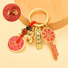 FuAttract Wealth Luck Protection Chinese Zodiac Cinnabar Calabash Keychain - Goat - image 7
