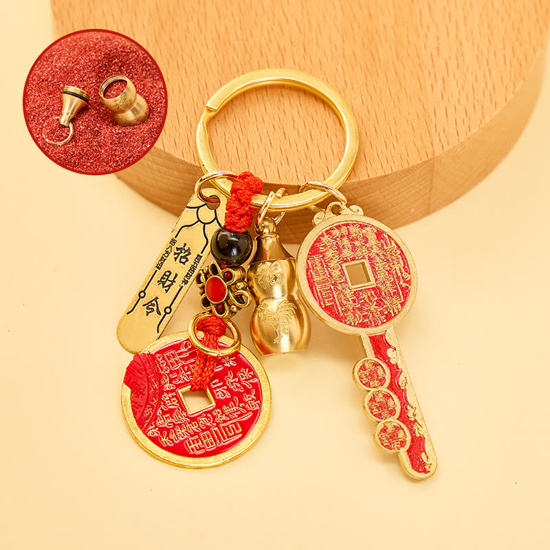 FuAttract Wealth Luck Protection Chinese Zodiac Cinnabar Calabash Keychain - Rooster - image 9