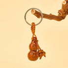 FuAttract Luck Positive Energy Chinese Zodiac Calabash Peach Wood Keychain - image 14