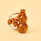 FuAttract Luck Positive Energy Chinese Zodiac Calabash Peach Wood Keychain - Rat - image 0