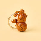 FuAttract Luck Positive Energy Chinese Zodiac Calabash Peach Wood Keychain - Rooster - image 9