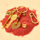 FuAttract Luck Blessings Chinese Zodiac Calabash Cinnabar Brass Keychain - image 14