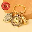 FuAttract Protection Vital Energy Chinese Zodiac Calabash Cinnabar Keychain - Horse - image 6