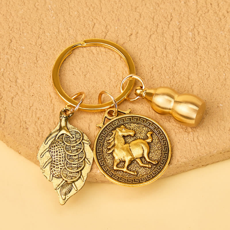 FuAttract Protection Vital Energy Chinese Zodiac Calabash Cinnabar Keychain - image 13