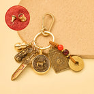 FuAttract Protection Wealth Pixiu Chinese Zodiac Guardian Calabash Cinnabar Keychain - Goat - image 7