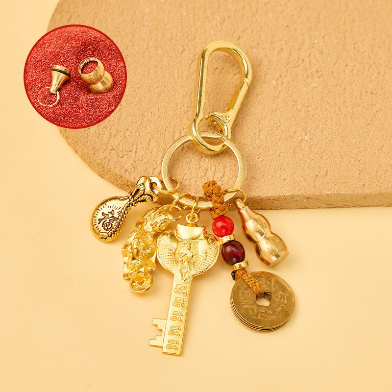 FREE Today: Wealth Luck Protection Pixiu Chinese Zodiac Cinnabar Calabash Keychain - Dog - image 10