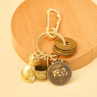 FuAttract Fortune Protection Energy Flow Chinese Zodiac Brass Keychain - Ox - image 1