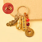 FuAttract Protection Pixiu Chinese Zodiac Calabash Cinnabar Brass Keychain - Dragon - image 4