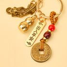 FuAttract Protection Pixiu Chinese Zodiac Calabash Cinnabar Brass Keychain - image 13