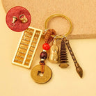 FuAttract Success Protection Chinese Zodiac Calabash Brass Cinnabar Keychain - Pig - image 11