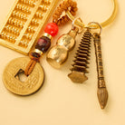 FuAttract Success Protection Chinese Zodiac Calabash Brass Cinnabar Keychain - image 12