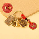 FuAttract Wealth Fortune Pixiu Chinese Zodiac Guardian Deity Calabash Cinnabar Keychain  - Horse - image 10