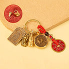 FuAttract Wealth Fortune Pixiu Chinese Zodiac Guardian Deity Calabash Cinnabar Keychain  - Rabbit - image 7