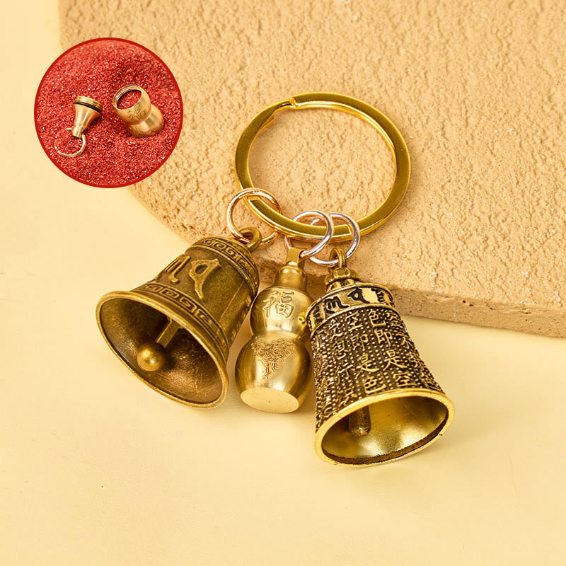 FuAttract Blessings Harmony Chinese Zodiac Calabash Om Mani Mantra Bell Keychain - Rooster - image 9