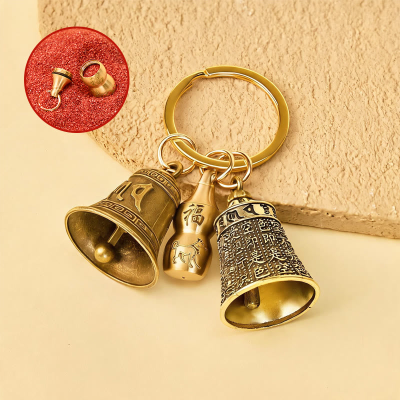FuAttract Blessings Harmony Chinese Zodiac Calabash Om Mani Mantra Bell Keychain - Dog - image 10