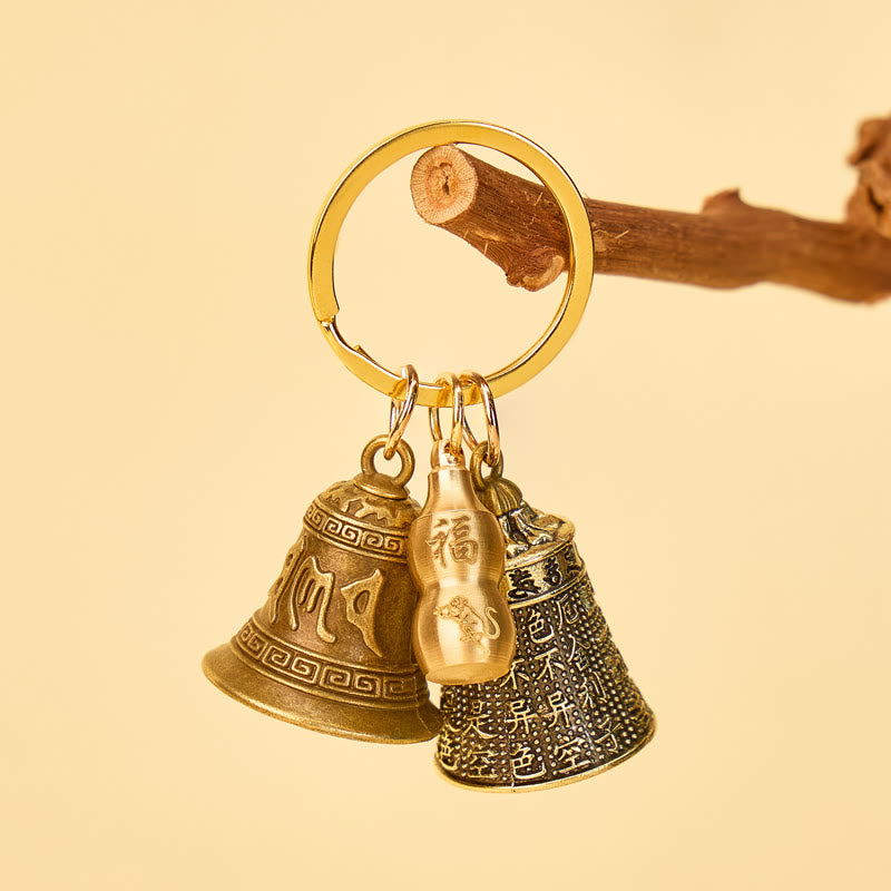 FuAttract Blessings Harmony Chinese Zodiac Calabash Om Mani Mantra Bell Keychain - image 13