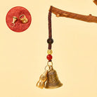 FuAttract Protection Chinese Zodiac Calabash Cinnabar Mantra Om Mani Mantra Bell Brass Keychain - Monkey - image 8