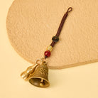 FuAttract Protection Chinese Zodiac Calabash Cinnabar Mantra Om Mani Mantra Bell Brass Keychain - image 13