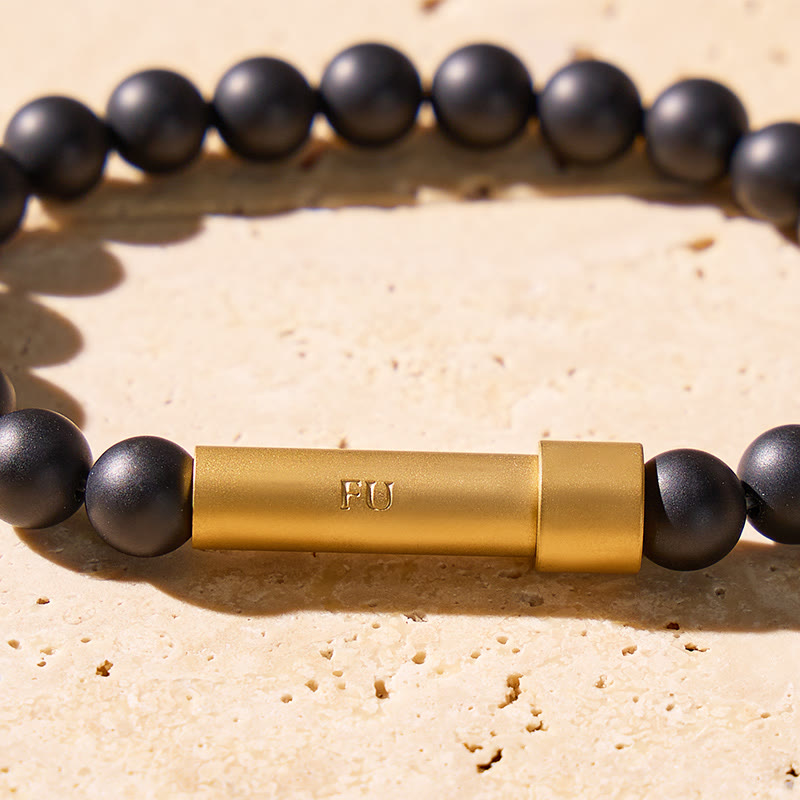 FuAttract Wishbeads Protection & Strength – Black Onyx Intention Bracelet - image 4