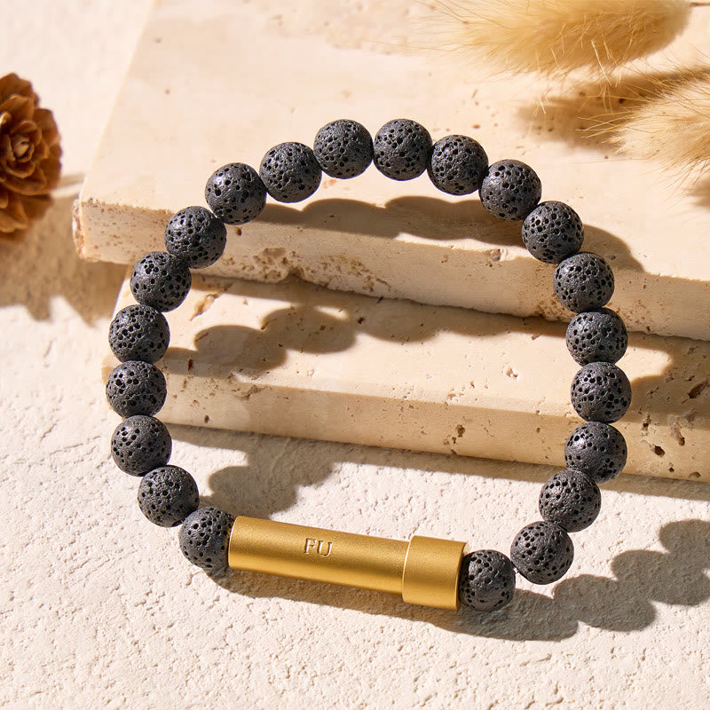 FuAttract Wishbeads Strength Protection – Lava Rock Intention Bracelet - image 3