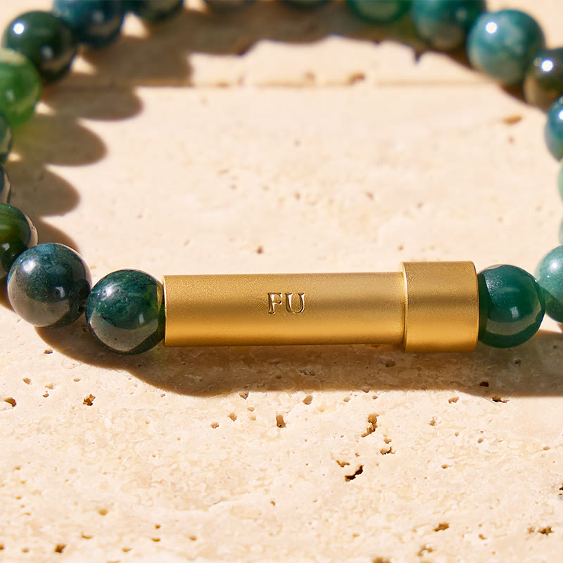 FuAttract Wishbeads Balance & Transformation – Moss Agate Intention Bracelet - image 5