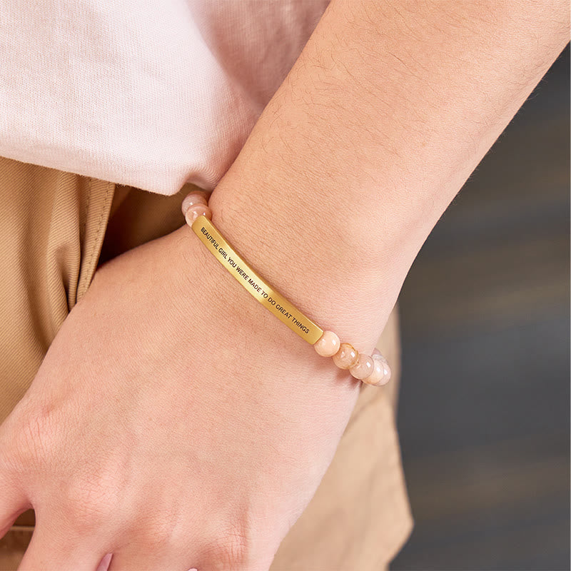 FuAttract Beautiful Girl You Were Made To Do Great Things Tube Bead Bracelet - image 7
