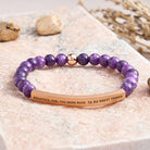 FuAttract Beautiful Girl You Were Made To Do Great Things Tube Bead Bracelet - Amethyst - Rose Gold - image 24