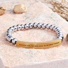 FuAttract Beautiful Girl You Were Made To Do Great Things Tube Bead Bracelet - Hematite - Gold - image 42