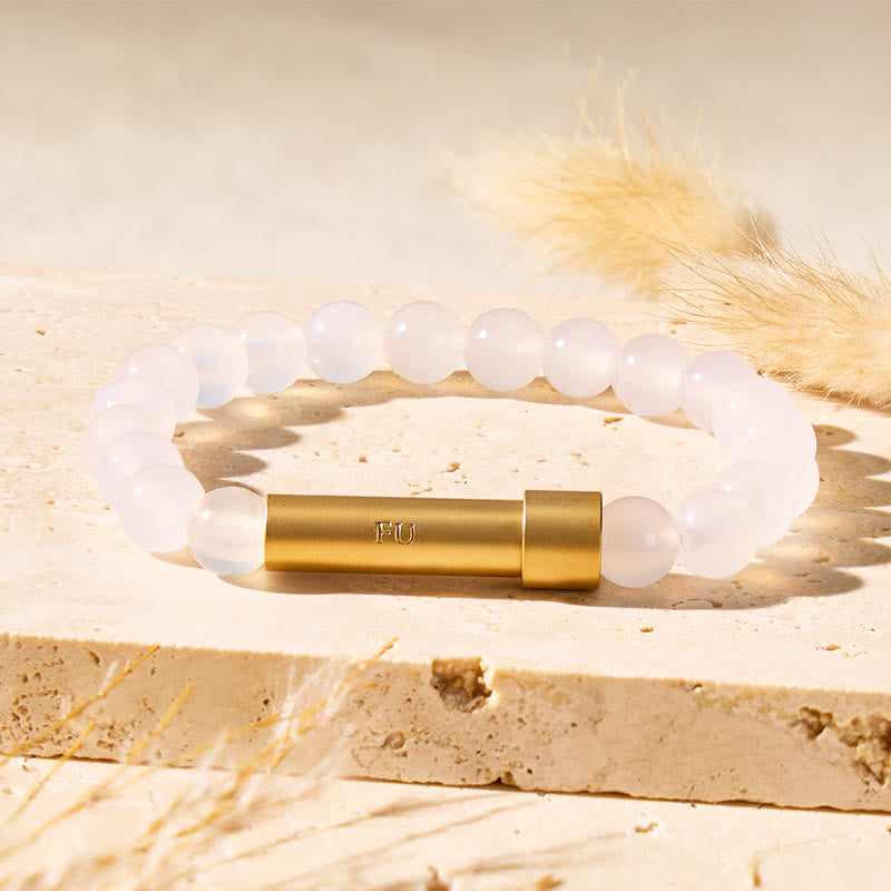 FuAttract Wishbeads Peace Balance – White Agate Intention Bracelet - image 2