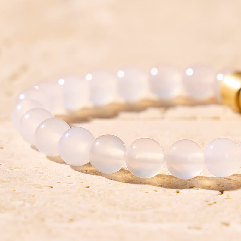 FuAttract Wishbeads Peace Balance – White Agate Intention Bracelet - image 5