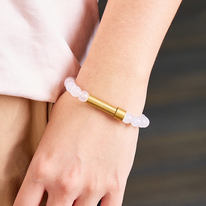 FuAttract Wishbeads Peace Balance – White Agate Intention Bracelet - image 6