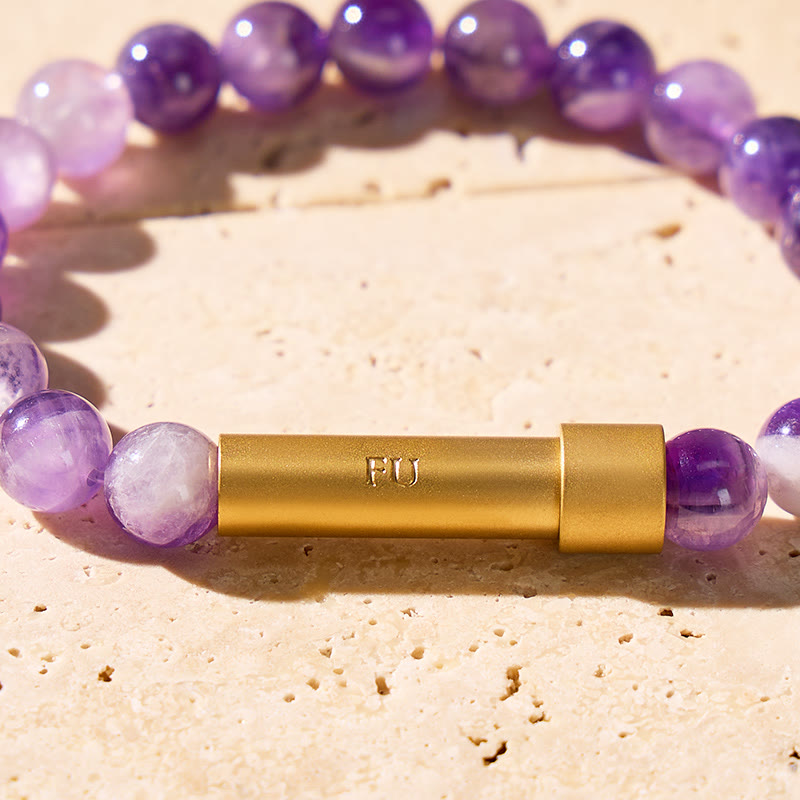 FuAttract Wishbeads Calm Focus & Inner Wisdom – Amethyst Intention Bracelet - image 4