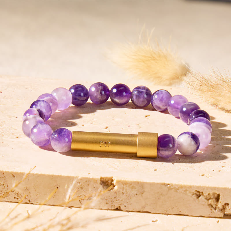 FuAttract Wishbeads Calm Focus & Inner Wisdom – Amethyst Intention Bracelet - image 2