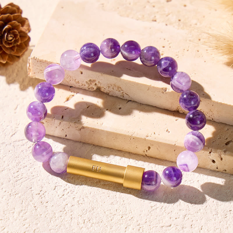 FuAttract Wishbeads Calm Focus & Inner Wisdom – Amethyst Intention Bracelet - image 3