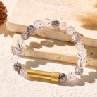 FuAttract Wishbeads Protection Power Black Rutilated Quartz Intention Bracelet - image 3