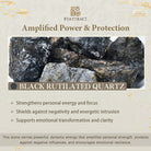 FuAttract Wishbeads Protection Power Black Rutilated Quartz Intention Bracelet - image 8
