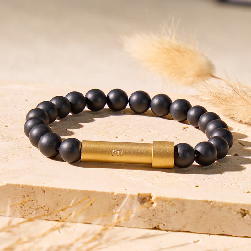 FuAttract Wishbeads Protection & Strength – Black Onyx Intention Bracelet - image 2