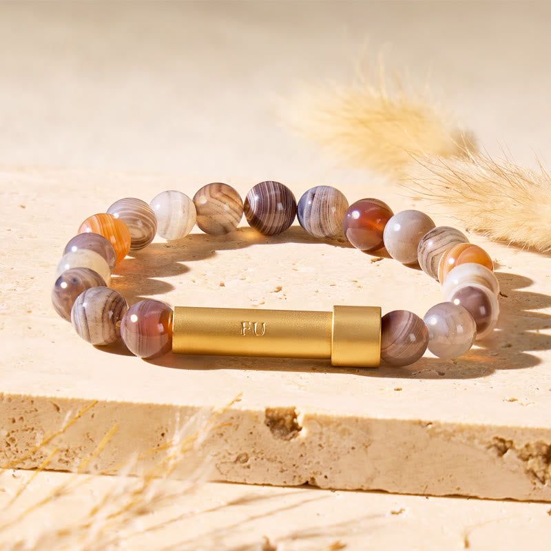FuAttract Wishbeads Balance & Growth – Botswana Agate Intention Bracelet - image 2