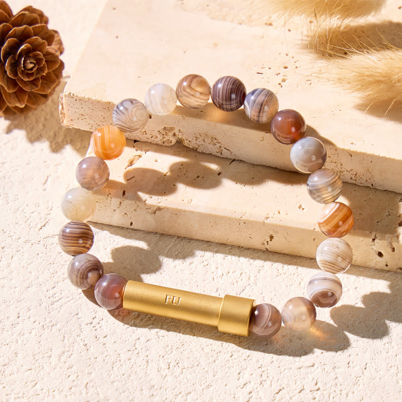 FuAttract Wishbeads Balance & Growth – Botswana Agate Intention Bracelet - image 3