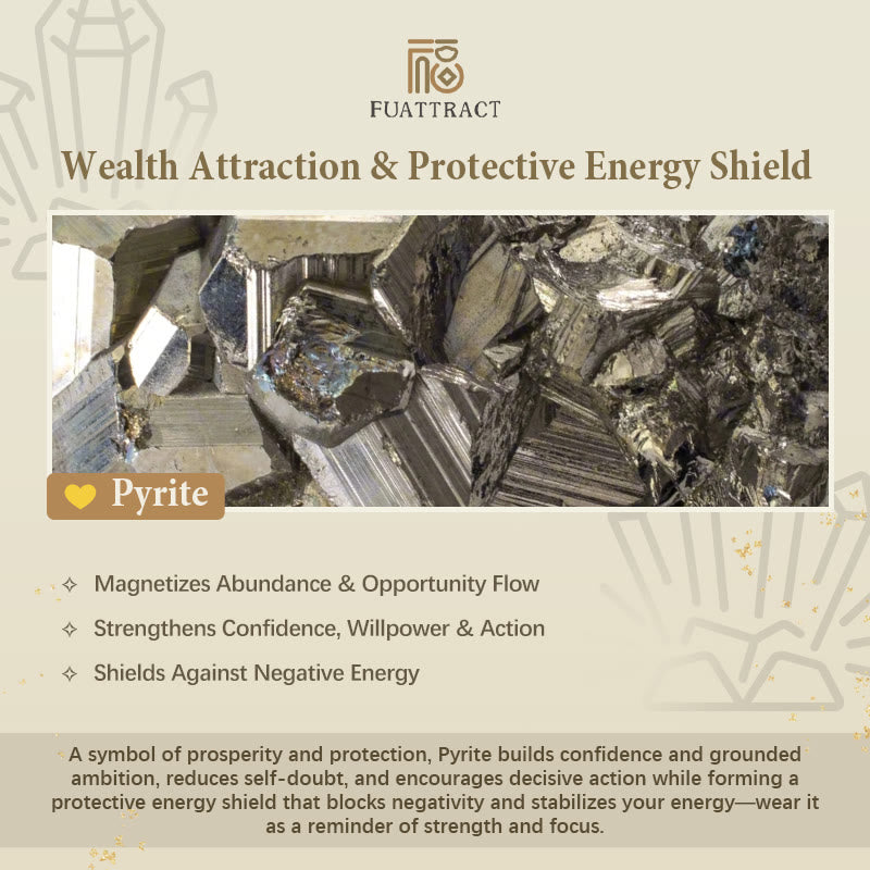 FuAttract Wishbeads Prosperity & Focus – Pyrite Intention Bracelet - image 8