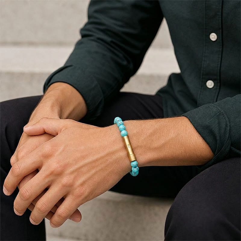 FuAttract Wishbeads Protection & Positive Energy – Turquoise Intention Bracelet - image 7