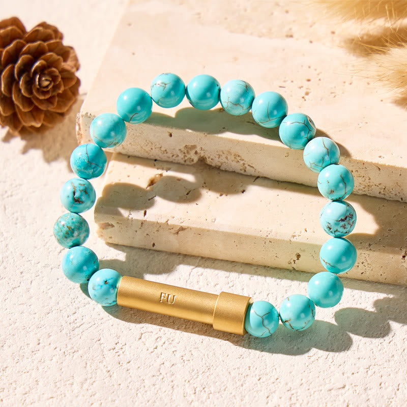 FuAttract Wishbeads Protection & Positive Energy – Turquoise Intention Bracelet - image 3