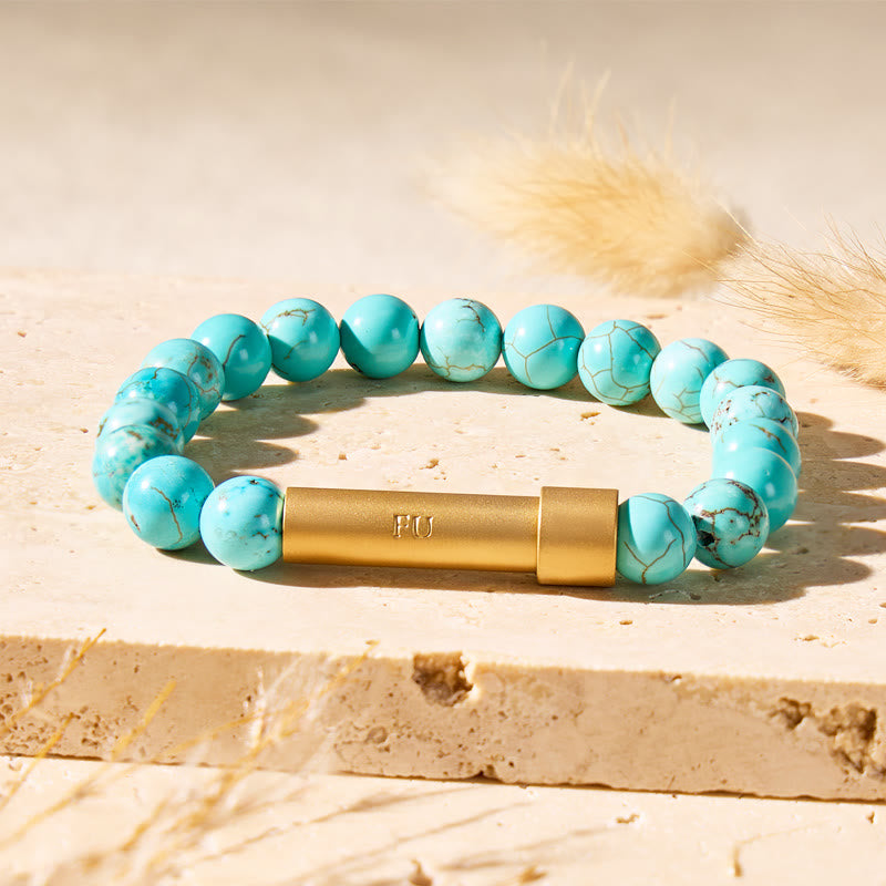FuAttract Wishbeads Protection & Positive Energy – Turquoise Intention Bracelet - image 2
