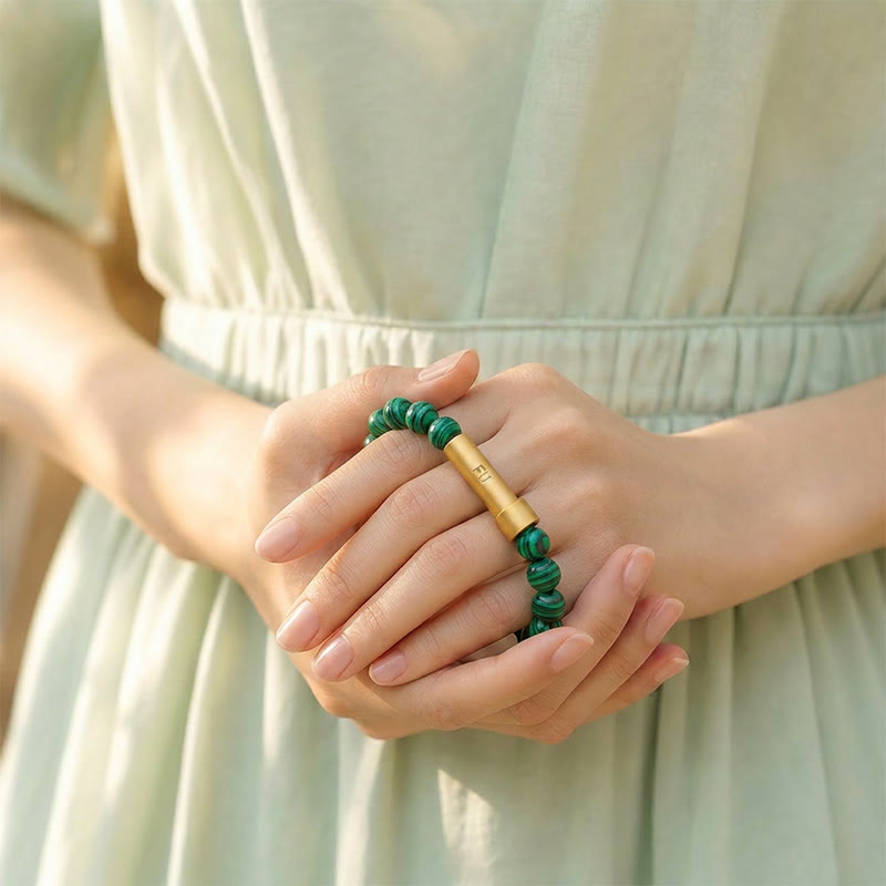 FuAttract Wishbeads Healing & Heart Energy – Malachite Intention Bracelet - image 6