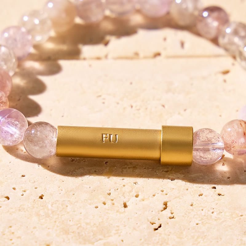 FuAttract Wishbeads Intuition & Growth – Purple Azeztulite Intention Bracelet - image 4