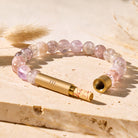 FuAttract Wishbeads Intuition & Growth – Purple Azeztulite Intention Bracelet - 8mm - image 0