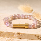 FuAttract Wishbeads Intuition & Growth – Purple Azeztulite Intention Bracelet - image 2