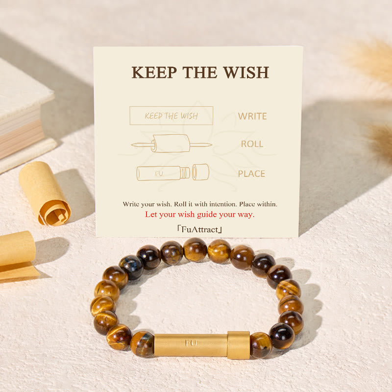 FuAttract Wishbeads Courage & Focus – Tiger's Eye Intention Bracelet - image 1