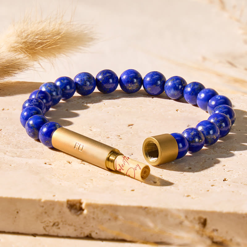 FuAttract Wishbeads Intuition & Truth – Lapis Lazuli Intention Bracelet - 8mm - image 0